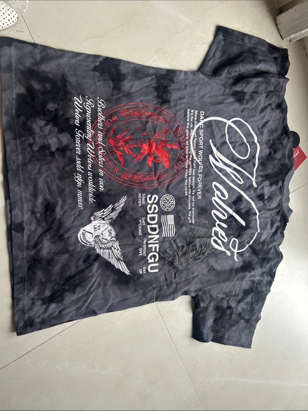 Darc Sport Black Tie-Dye s/s ssddnfgu NWT Colection no 1 of 500 large red tag
